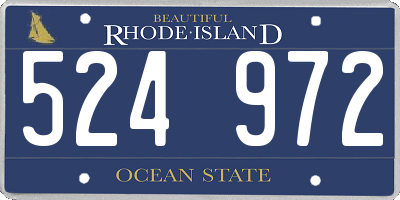 RI license plate 524972