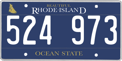 RI license plate 524973