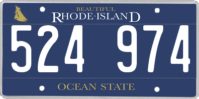 RI license plate 524974