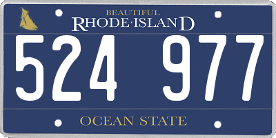 RI license plate 524977