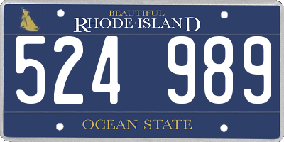 RI license plate 524989