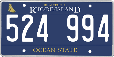 RI license plate 524994