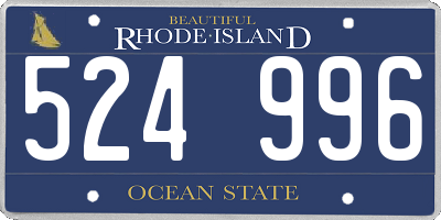RI license plate 524996