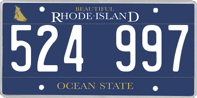 RI license plate 524997