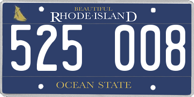 RI license plate 525008