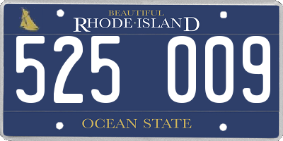 RI license plate 525009