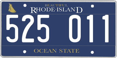 RI license plate 525011
