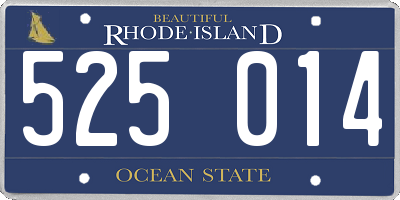 RI license plate 525014