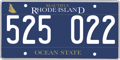 RI license plate 525022