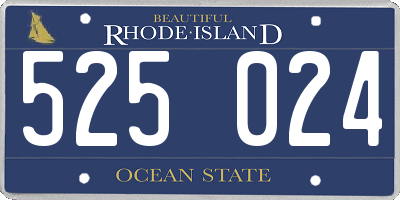 RI license plate 525024