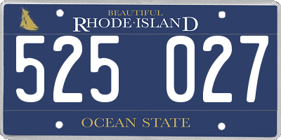 RI license plate 525027