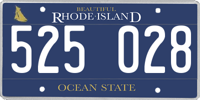 RI license plate 525028