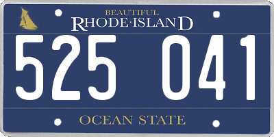 RI license plate 525041