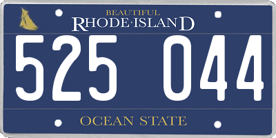 RI license plate 525044