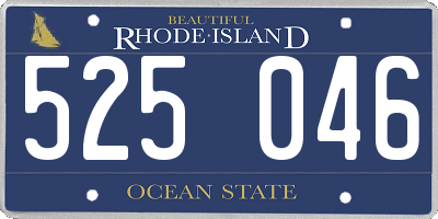 RI license plate 525046