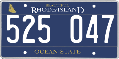 RI license plate 525047