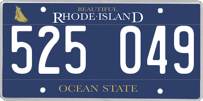 RI license plate 525049