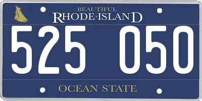 RI license plate 525050