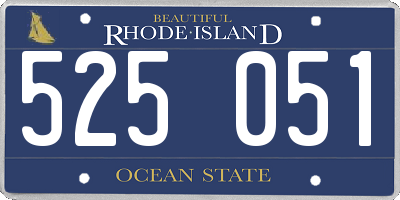 RI license plate 525051