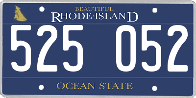 RI license plate 525052