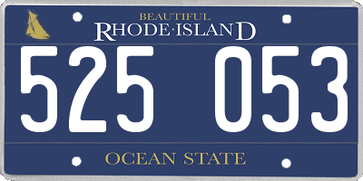 RI license plate 525053