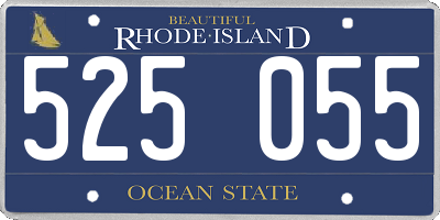 RI license plate 525055