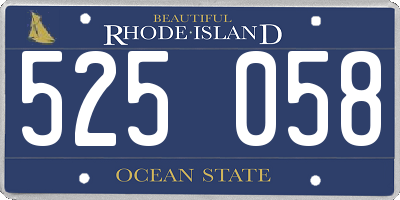 RI license plate 525058