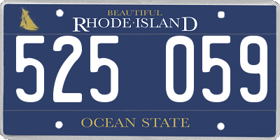RI license plate 525059