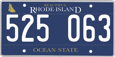 RI license plate 525063