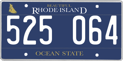 RI license plate 525064