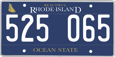 RI license plate 525065