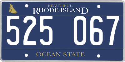 RI license plate 525067