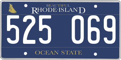 RI license plate 525069