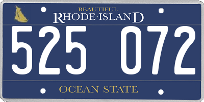 RI license plate 525072