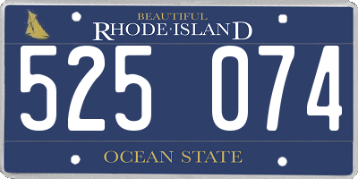 RI license plate 525074