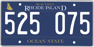 RI license plate 525075