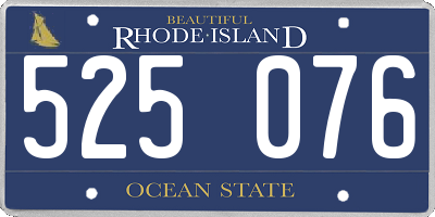RI license plate 525076