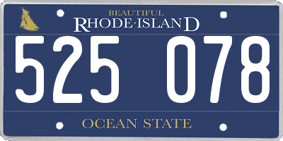 RI license plate 525078