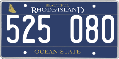 RI license plate 525080