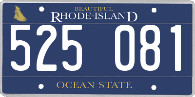 RI license plate 525081