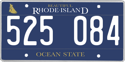 RI license plate 525084