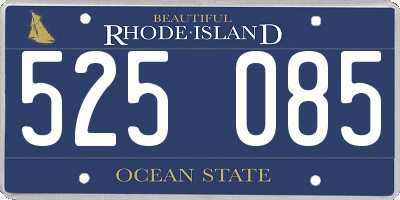 RI license plate 525085