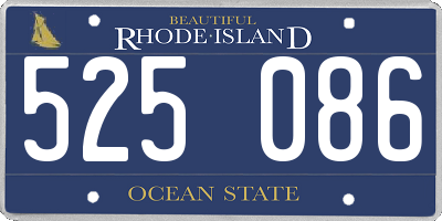 RI license plate 525086