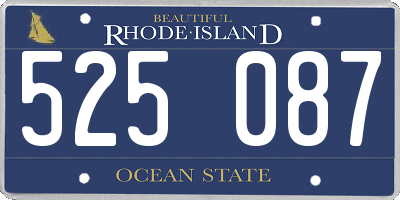 RI license plate 525087