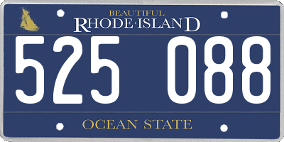 RI license plate 525088