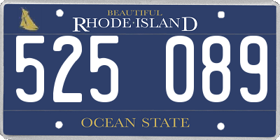 RI license plate 525089