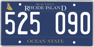 RI license plate 525090