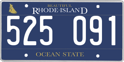 RI license plate 525091
