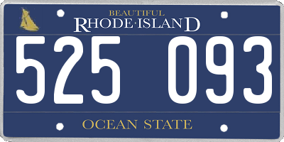 RI license plate 525093