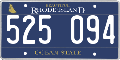RI license plate 525094